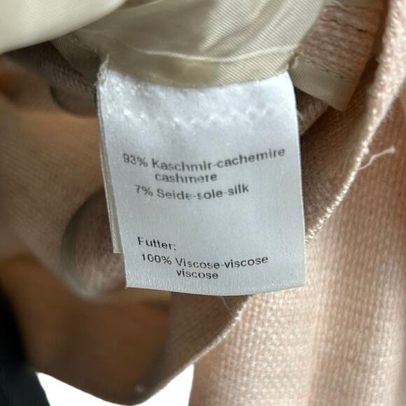 Akris Blush Pink Cashmere Silk Blend Button Up Blazer Jacket 10 - Picture 2 of 4
